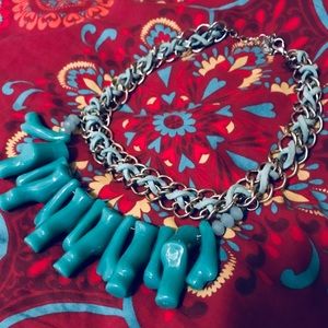 J. Crew faux Coral chained necklace